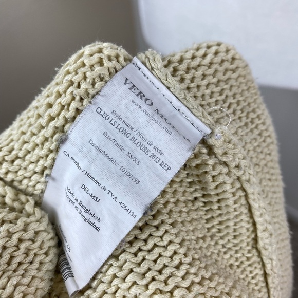 Vero Moda Cream Chunky Knit Long Sleeve Sweater women’s size XS - Picture 6 of 10